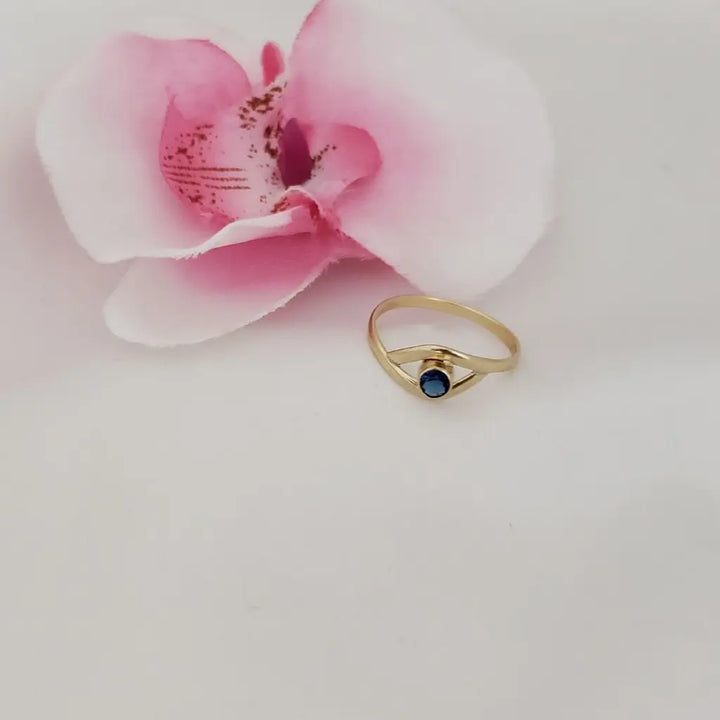 Anillo De Dama De Cristal Azul