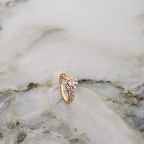 Anillo De Dama De Flor Cristal