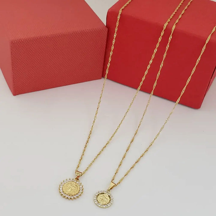 Cadenas Para Parejas De Tejido Singapur Con Dijes Cristal De San Benito + Envío Gratis