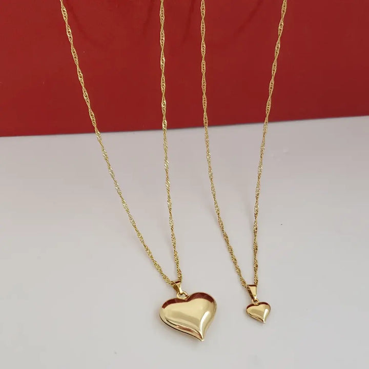 Cadenas Para Parejas De Tejido Singapur Con Dijes De Corazones + Envío Gratis