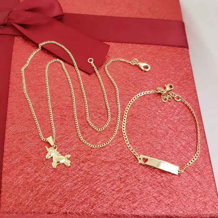 Conjunto De Niños Con Cadena Y Esclava De Tejido Cubana